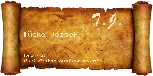 Tüske József névjegykártya