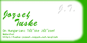 jozsef tuske business card